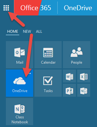 Opening OneDrive from Office Online